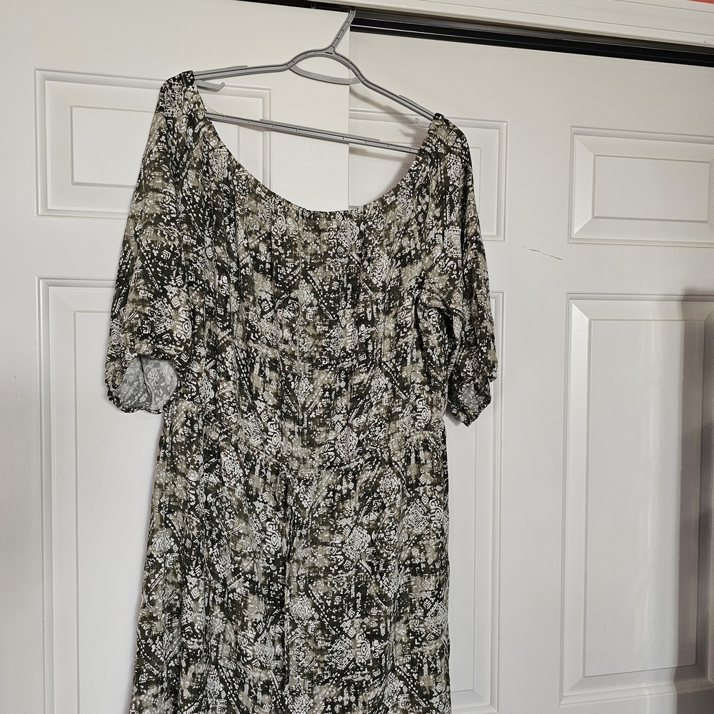 Floral Black and White Women's Dress
